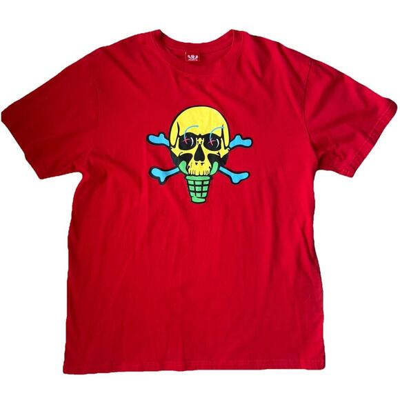 Ice Cream BBC Red Skull Cone Graphic T Shirt Size Large Streetwear Pharrell Nigo - Picture 1 of 9